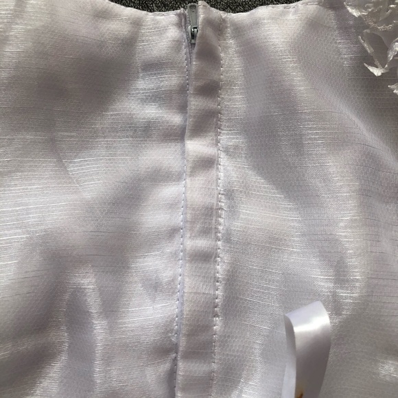 Kids 3-4Y White Formal/Party Dress - Picture 7 of 16